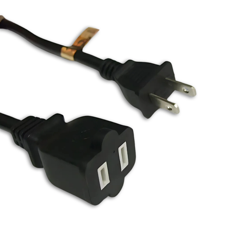 6FT NEMA 1-15P Non Polarized to NEMA 1-15R Extension Cord