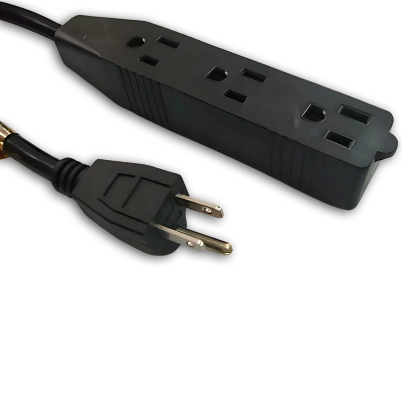 10FT Nema 5-15P to Nema 5-15TT Extension Cord 16/3 SJTW NA 13A 125V