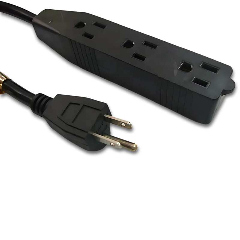 8FT Nema  5-15P to Nema  5-15TT Extension Cord 16/3 SJTW NA 13A 125V