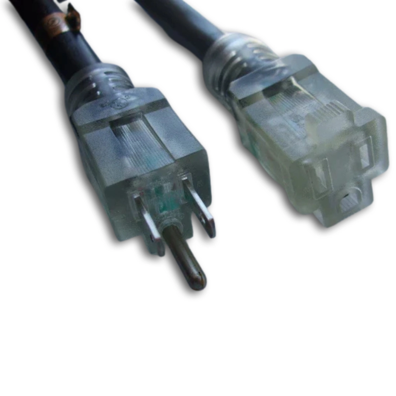 50FT Nema 5-15P to Nema 5-15R with Lighted End Cold Weather Extension Cord 10/3 SJEOW NA 30A 125V