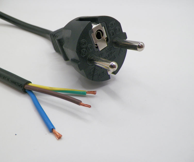 9ft European Straight Plug to ROJ 8IN International Power Cord .75mm² H05VVf3g CEE