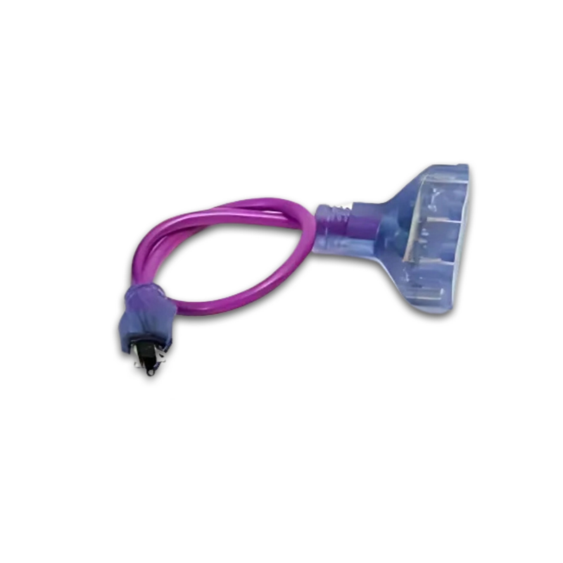 2FT 5-15P to 5-15TT Neon Fan Style Lighted Extension Cord 14/3 SJTW 15A 125V