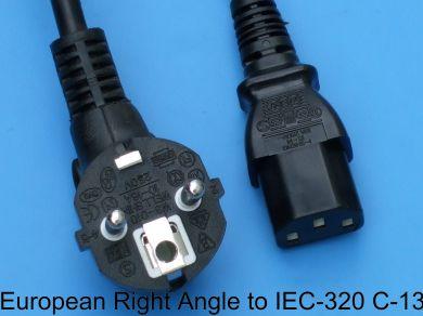 European Right Angle to IEC-320 