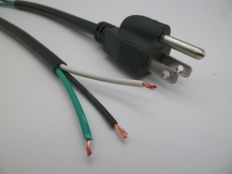 2FT Nema 5-15P to ROJ 2IN Strip 1/4IN Power Cord