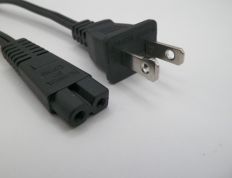 6FT 7IN Nema 1-15P to IEC-320 C-7 Polarized Computer Power Cord 18/2 SPT2 NA 10 Amp