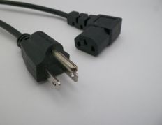 7ft 6in Nema 5-15P to IEC-320 C-13LA Computer/TV Power Cord