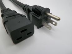 1FT 8IN NEMA 5-15P to IEC-320 C-19 Computer Power Cord