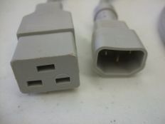 4FT IEC-320 C-14 to IEC-320 C-19 Gray Computer Power Cord