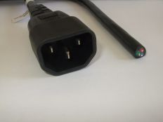 4FT 10IN IEC-320 C-14 to Blunt Cut Computer Power Cord