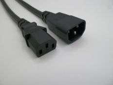 1FT 3IN IEC-320 C-14 to IEC-320 C-13 Computer Power Cord