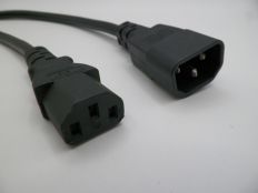 1FT 6IN IEC-320 C-14 to IEC-320 C-13 Computer Power Cord