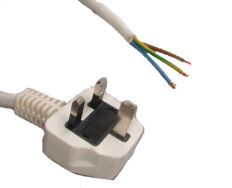25FT British Plug to ROJ 2IN Strip 1/2IN International Power Cord 1.5mm² H05VVf3g CEE