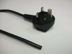 2FT 1IN British Plug to Blunt Cut International Power Cord 1.0mm² H05VVf3g CEE