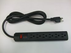 12FT Nema 5-15P to 6 Outlet Surge Protector Extension Cord 14/3 SJTW NA