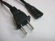 6FT 7IN Nema 1-15P to IEC-320 C-7 Computer Power Cord 18/2 SPT2 NA 10 Amp